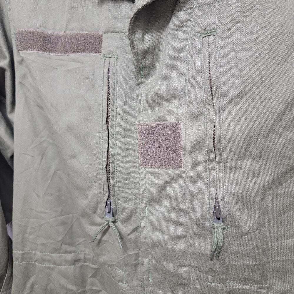 Vintage French Army Field Jacket Canvas Pockets Fits S/M Military - Picture 9 of 10